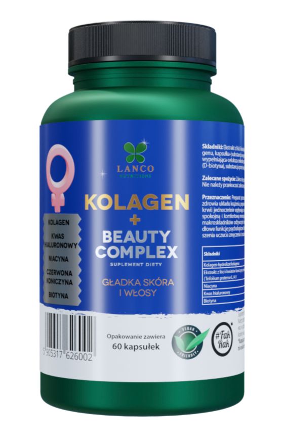 Lanco Nutritions Kolagen + Beauty Complex Suplement Diety 60 Kapsułek