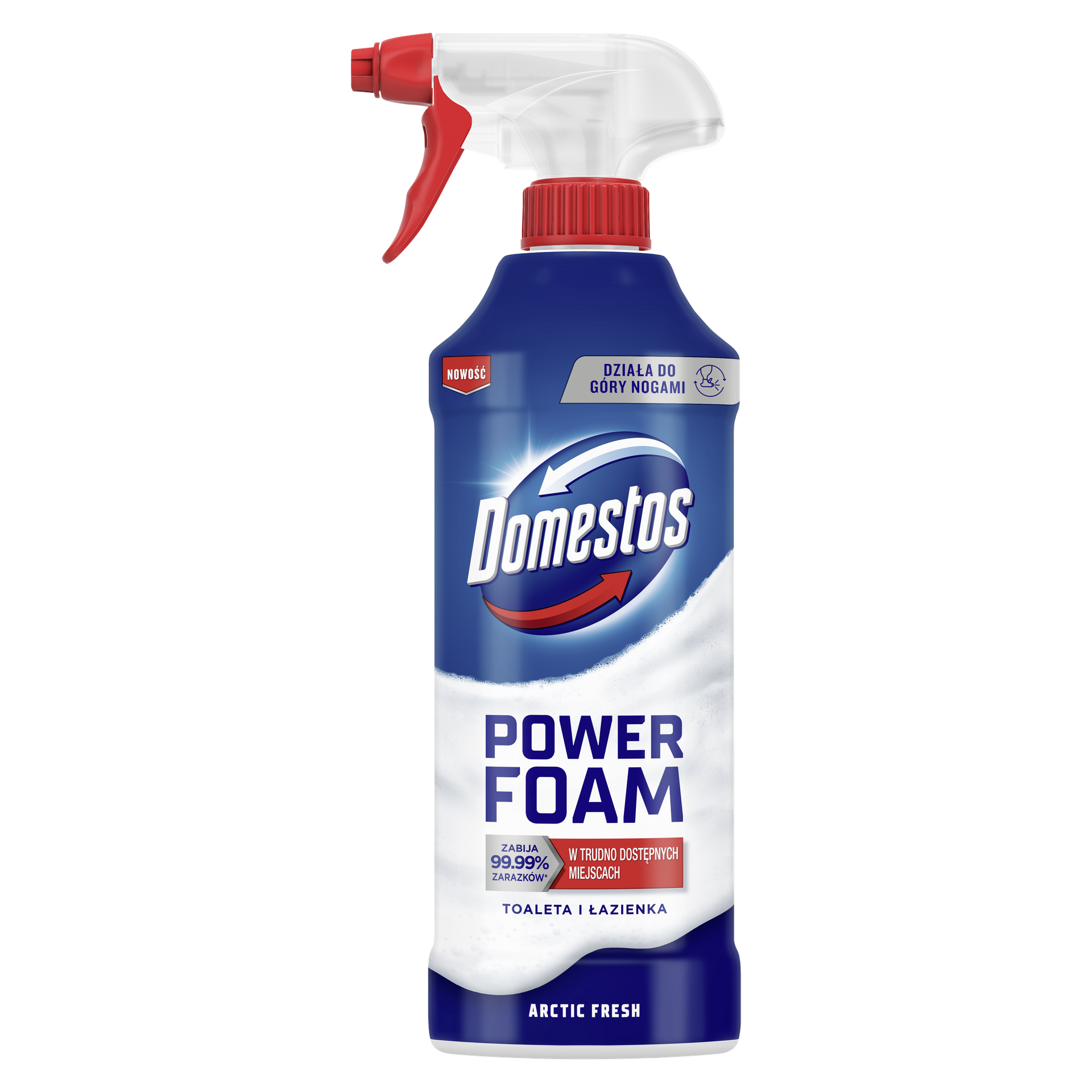 Domestos Power Foam Czyszcząca Piana Toaleta i Łazienka Arctic Fresh 435ml