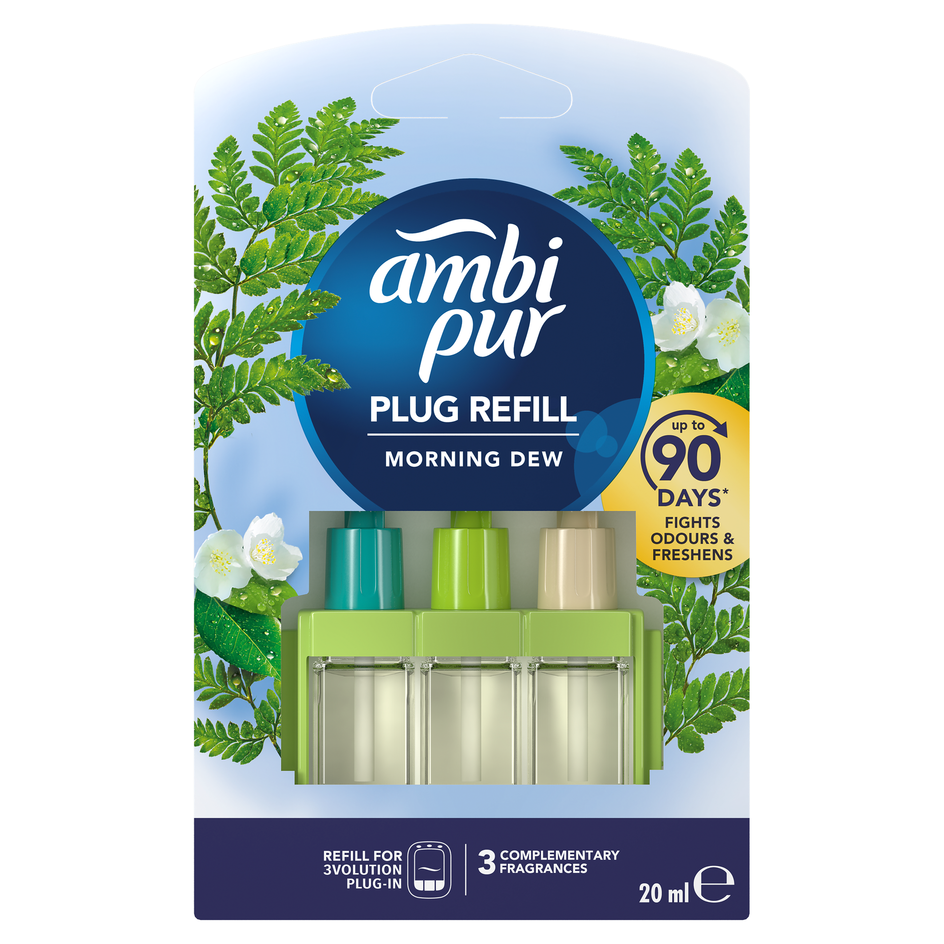Ambi Pur 3Volution wkład do elektrycznego odświeżacza powietrza Morning Dew, 20 ml