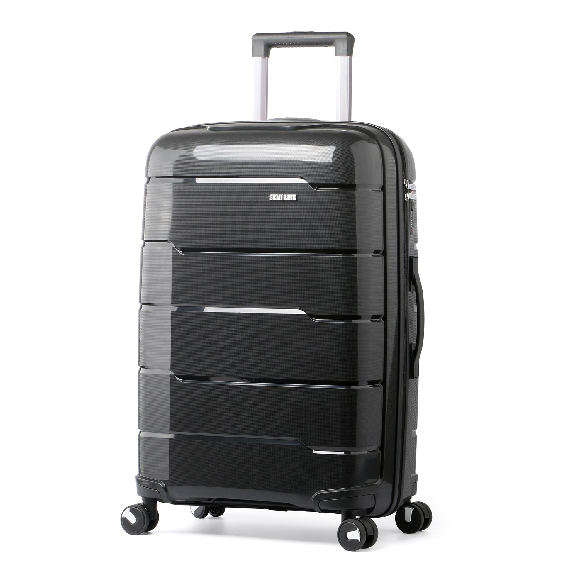 Walizka Semi Line T5752-3 - 77x49x31,5 cm czarna