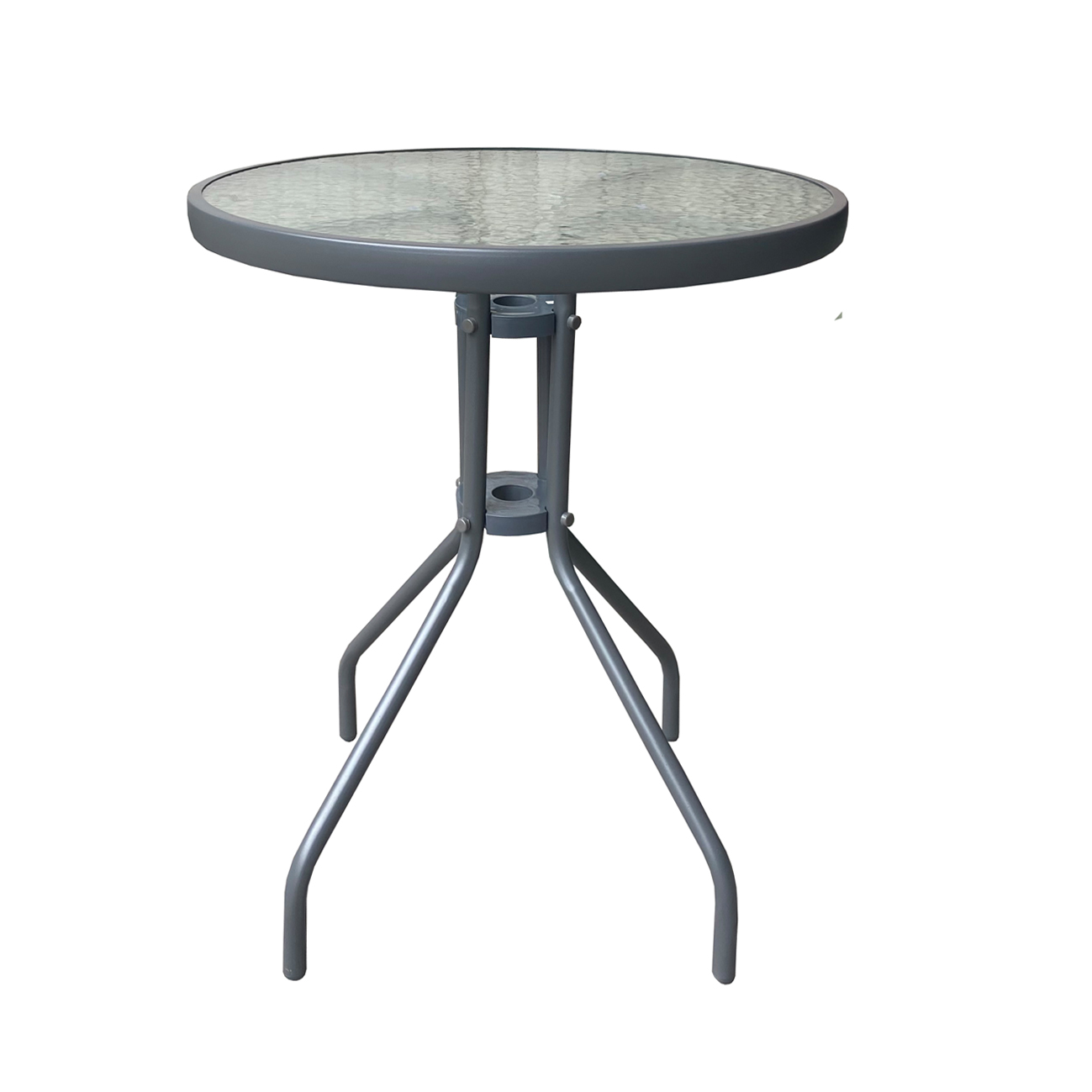 Stolik ogrodowy ze szklanym blatem 60 cm