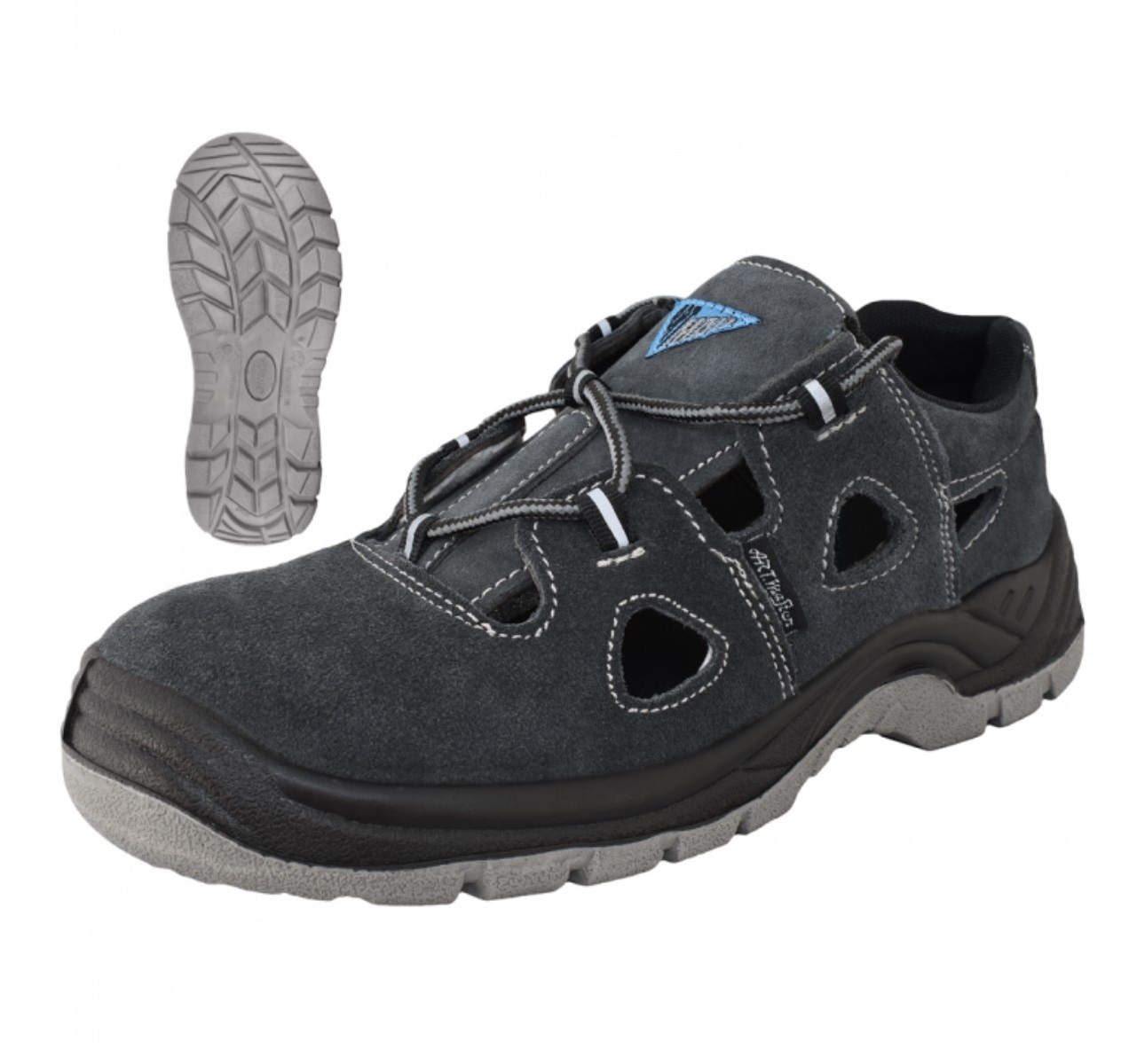 Sandały ochronne welurowe ze stalowym podnoskiem sznurowane roz. 36