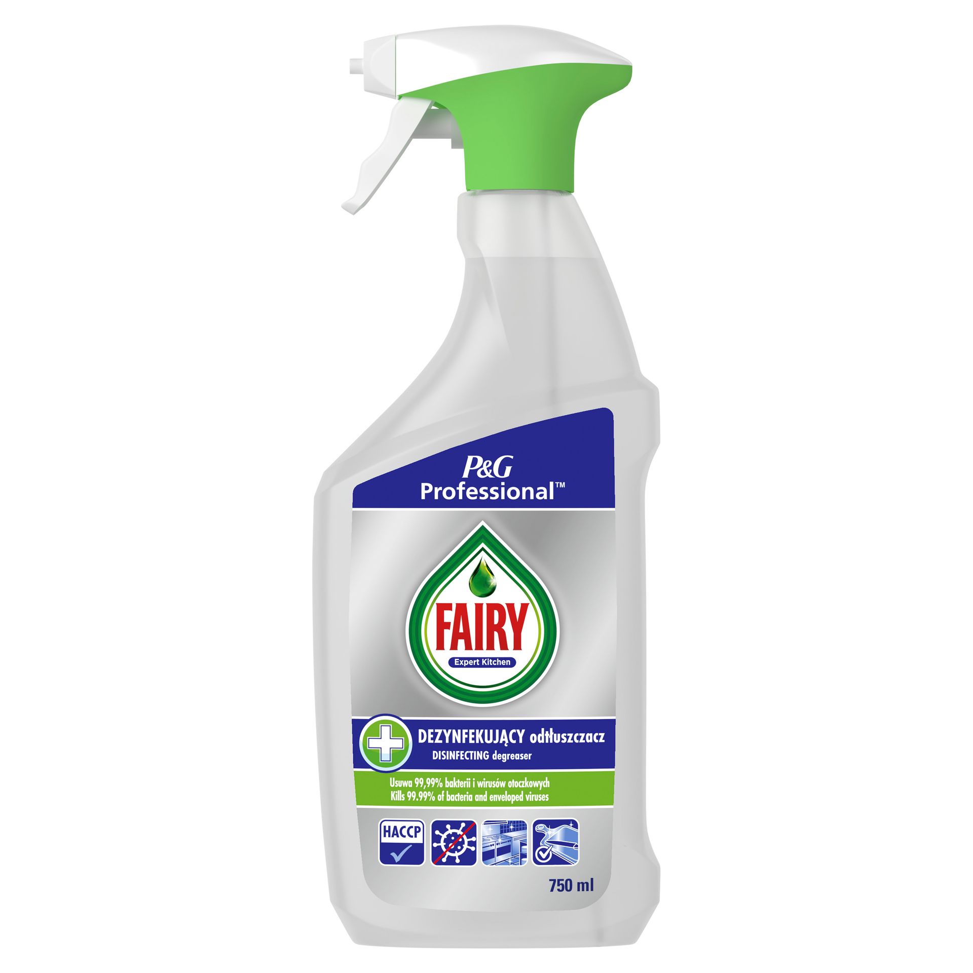 Fairy 2in1 Dezynfekujący-odtłuszczacz 750ml