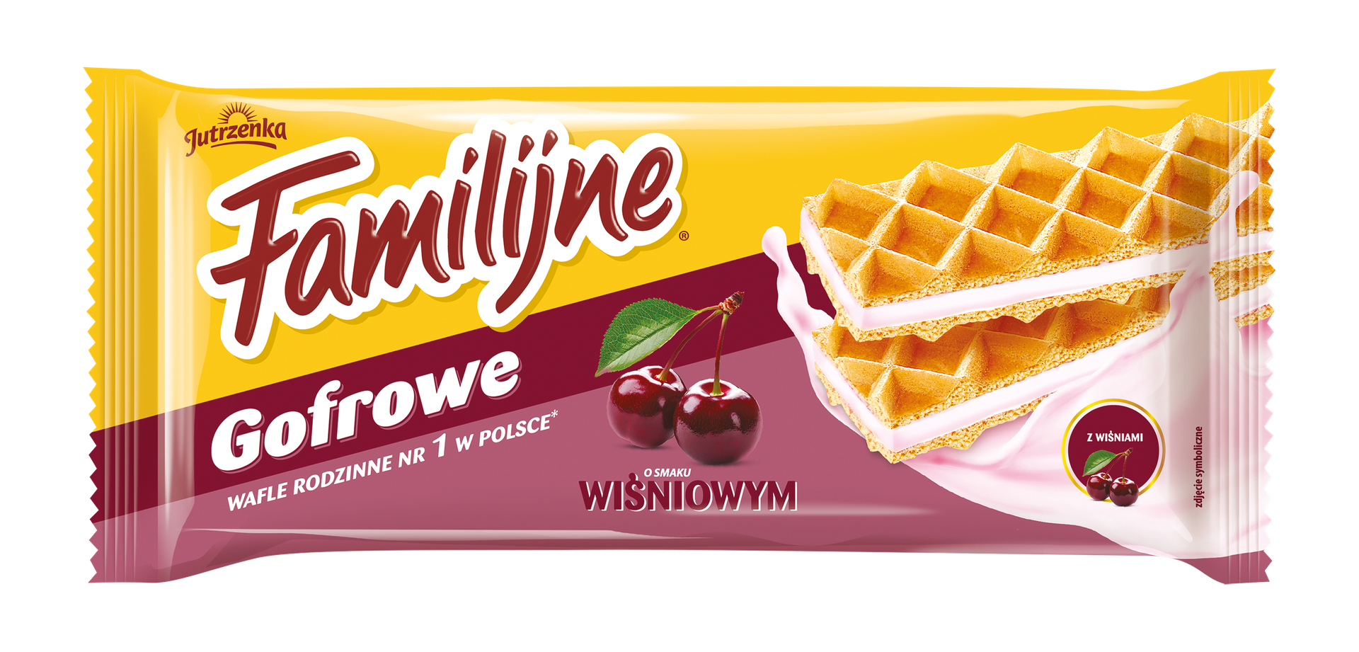 Familijne Gofrowe o smaku wiśniowym 140g
