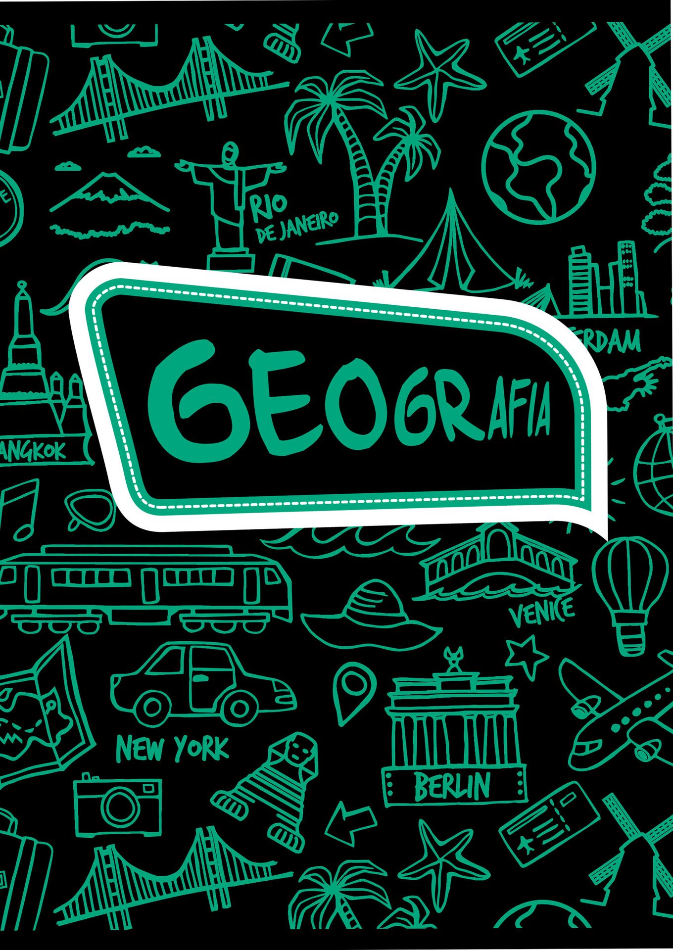 Zeszyt geografia a5 60 kartek, kratka eco