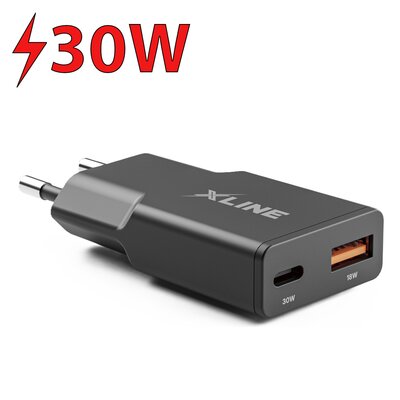 Ładowarka sieciowa XLINE WCF300K GaN 30W18W Czarny