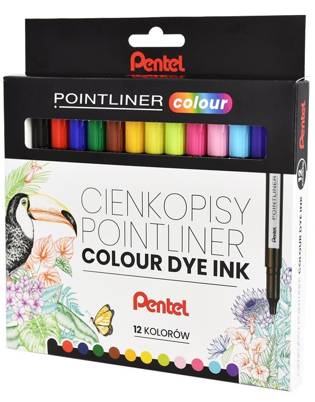 Pentel Cienkopis 12kol 0.4 Fib Pen S40-ST12PL Wb