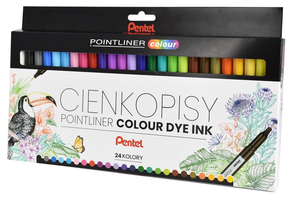 Pentel Cienkopis 24kol 0.4 Fib Pen S40-ST24PL Wb