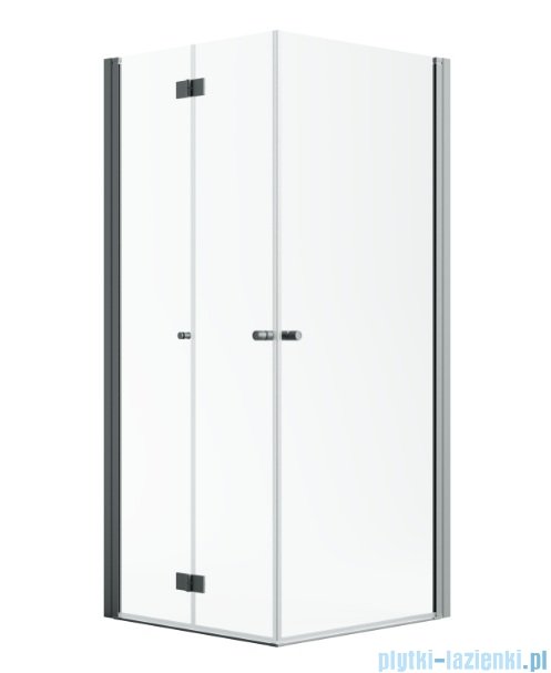 Radaway Nes Black KDD B / KDD I kabina 90x90cm lewa czarny mat/przejrzyste 10024090-54-01L/10015090-54-01R