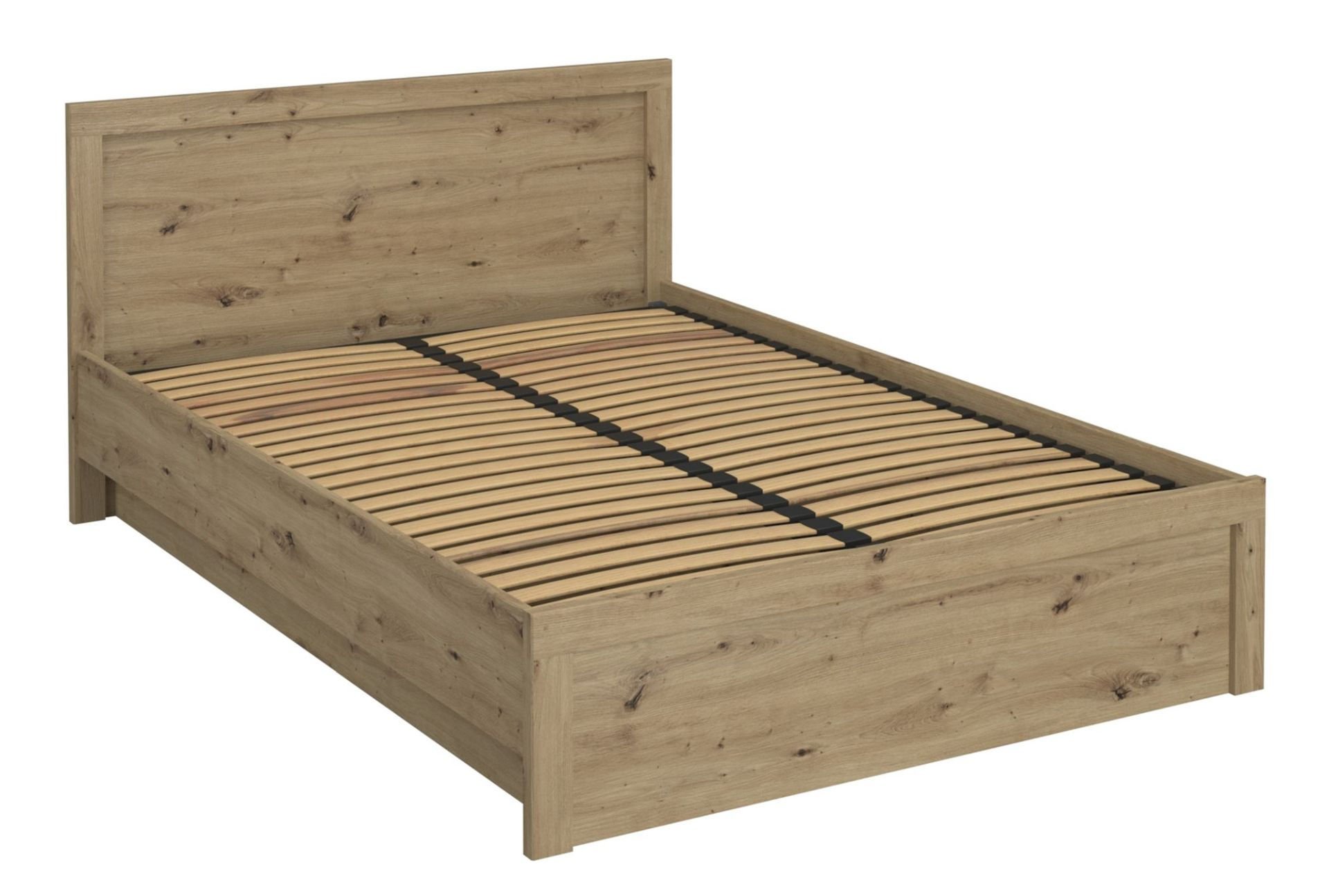 Łóżko Ayson 160X200 Dąb Artisan Z Pojemnikiem