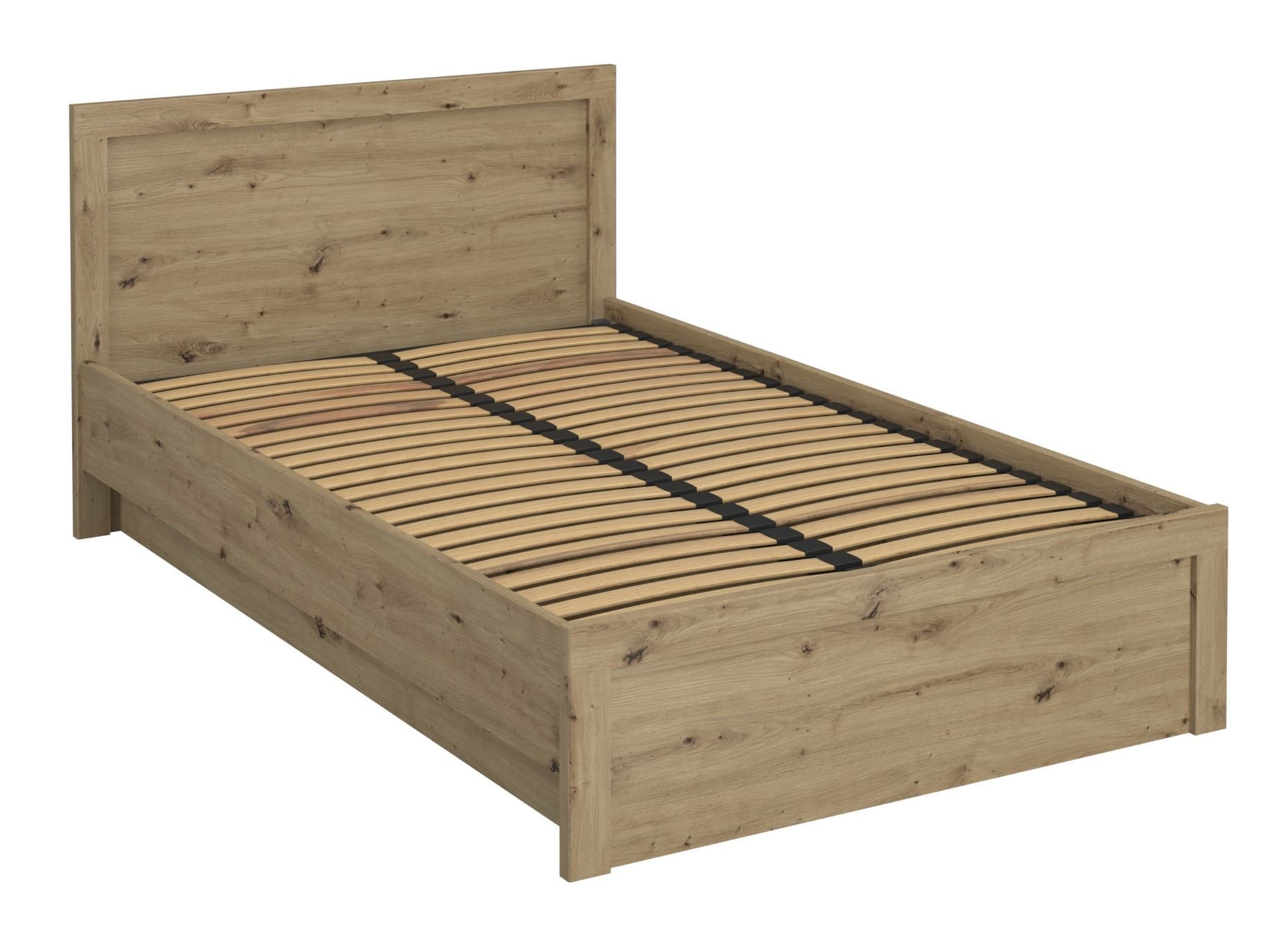 Łóżko Ayson 120X200 Dąb Artisan Z Pojemnikiem