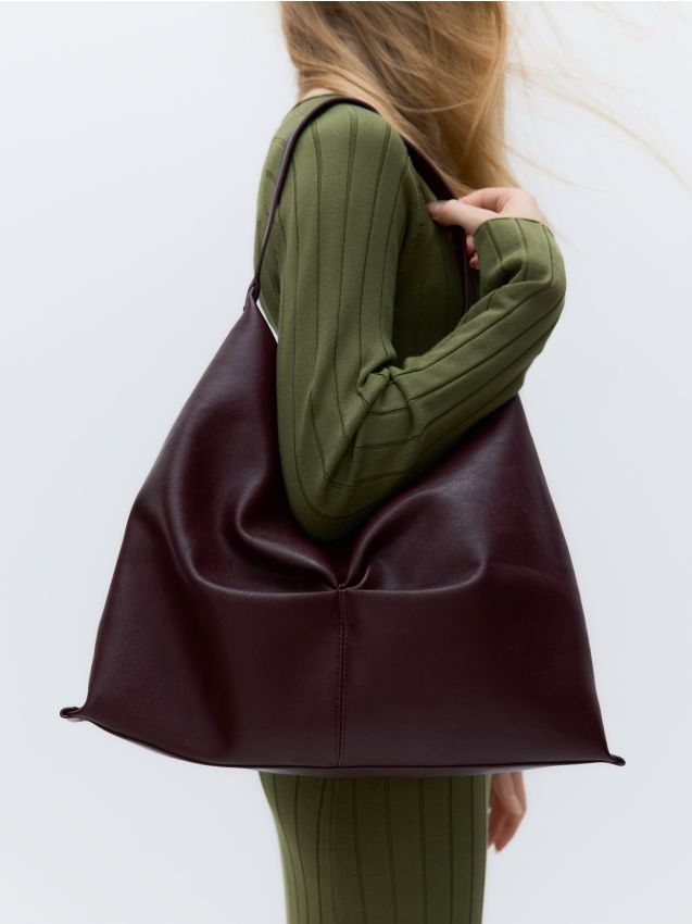 Reserved - Torebka hobo - mahoniowy