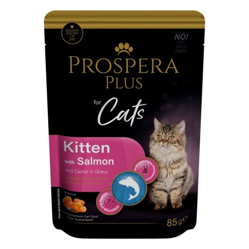 PROSPERA Plus Saszetka dla kociąt, łosoś, marchew 85g (1513-10100)