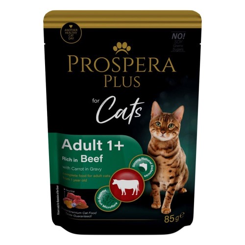 PROSPERA Plus Saszetka dla dorosłych 1+, wołowina, marchew 85g (1513-10104)