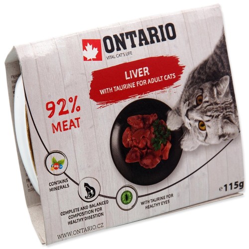ONTARIO Alucup ONTARIO Liver 115g / ONTARIO alu tacka wątróbka konserwa dla kota 115g (213-2402)