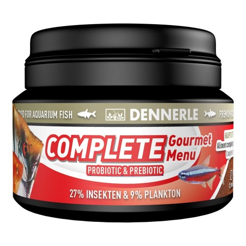 DENNERLE Pokarm podstawowy dla wszystkich ryb ozdobnych, granulat Complete Gourmet Menu, 100 ml (7506)