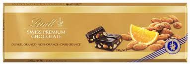 Czekolada Lindt Dark Orange z migdałami 300g