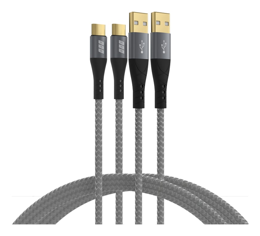 EFB Elektronik USB-AC-00007 kabel USB USB 2.0 2 m USB A USB C Czarny, Szary