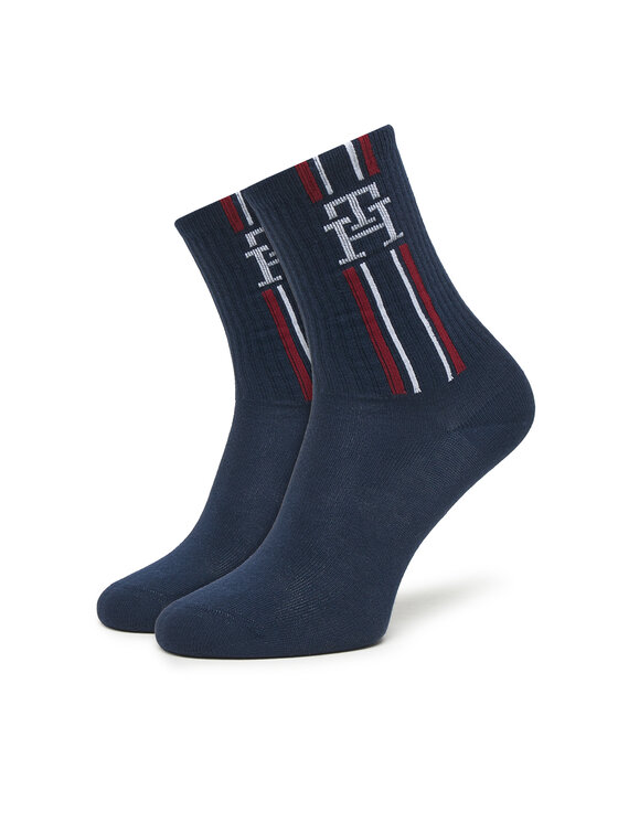 Tommy Hilfiger Zestaw 3 par wysokich skarpet dziecięcych 701236331 Granatowy