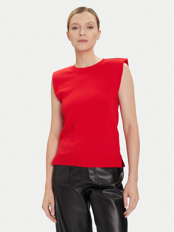 Morgan Sweter 252-MRANA Czerwony Regular Fit