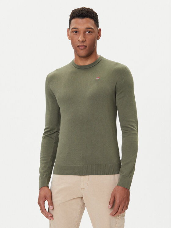 Napapijri Sweter Droz NP0A4I2G Zielony Regular Fit