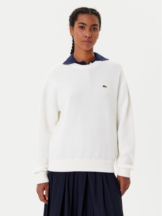 Lacoste Sweter AF4158 Écru Regular Fit