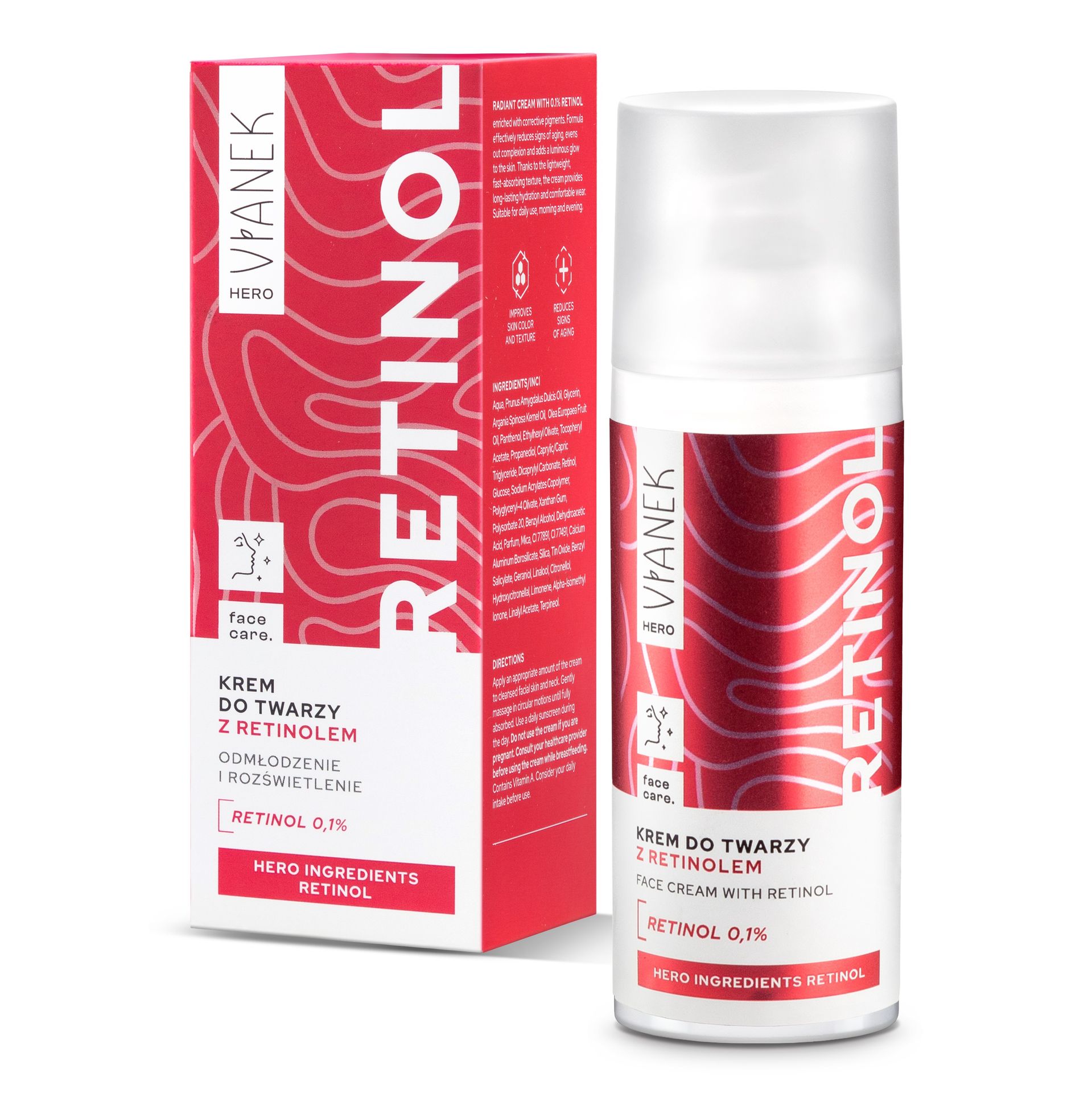 Vianek Hero Krem do Twarzy z Retinolem 0,1% 50ml