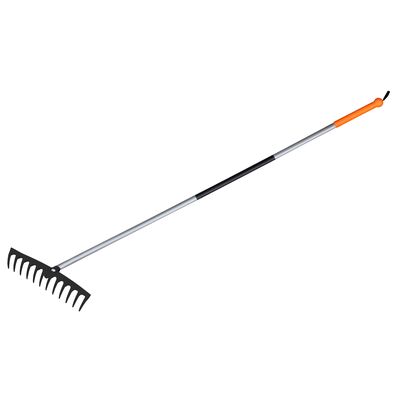 Grabie proste 41 x 11 cm, 12 zębów, trzonek stalowy