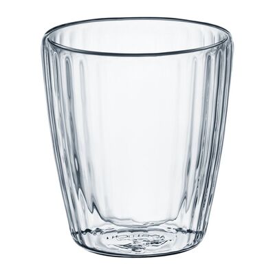 Zestaw 2 szklanek Curly termicznych 250 ml transparentny