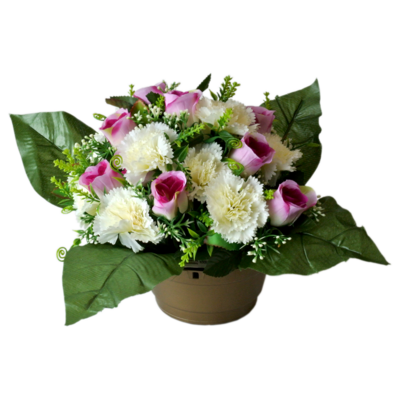 Stroik dekorowany w donicy 24 róże