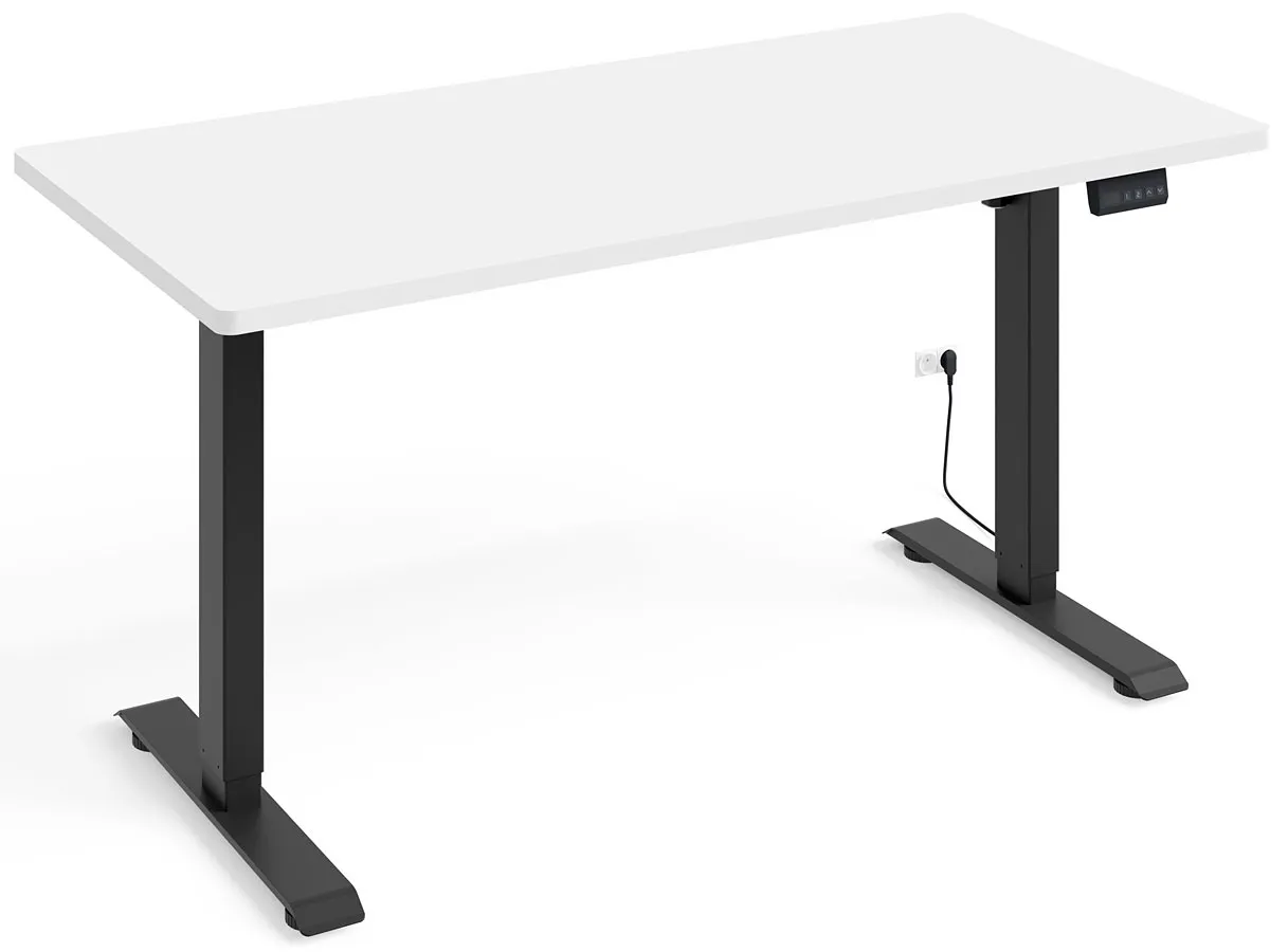 EDINOS Elektryczne biurko do pracy na stojąco biały + czarny Z2-W30