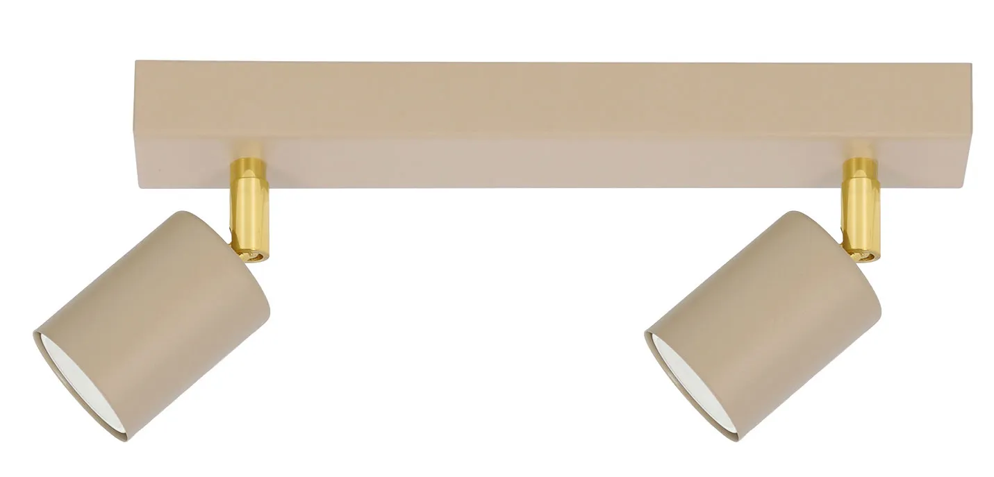 Beżowa nowoczesna podwójna lampa reflektor - P002-Orbo