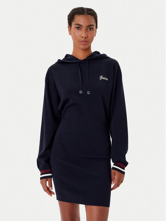 Guess Sukienka dzianinowa V5BK01 Z1152 Granatowy Regular Fit