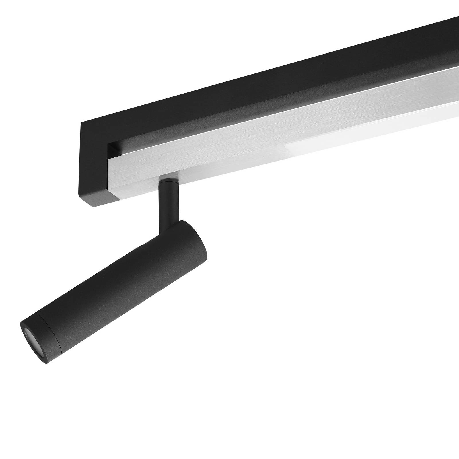 Brilliant Reflektor sufitowy LED Pulse, czarny, 100 cm, metal możliwość ściemniania, czarny, salon / jadalnia, metal, nowoczesny
