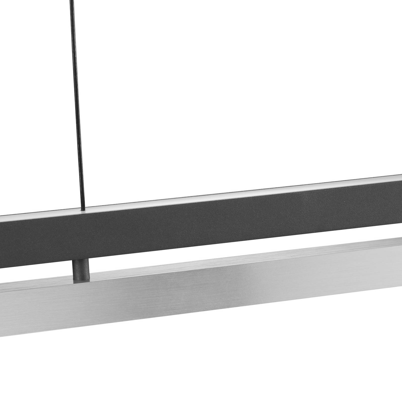 Brilliant Lampa wisząca Pulse, możliwość ściemniania, czarny, salon / jadalnia, metal, nowoczesny