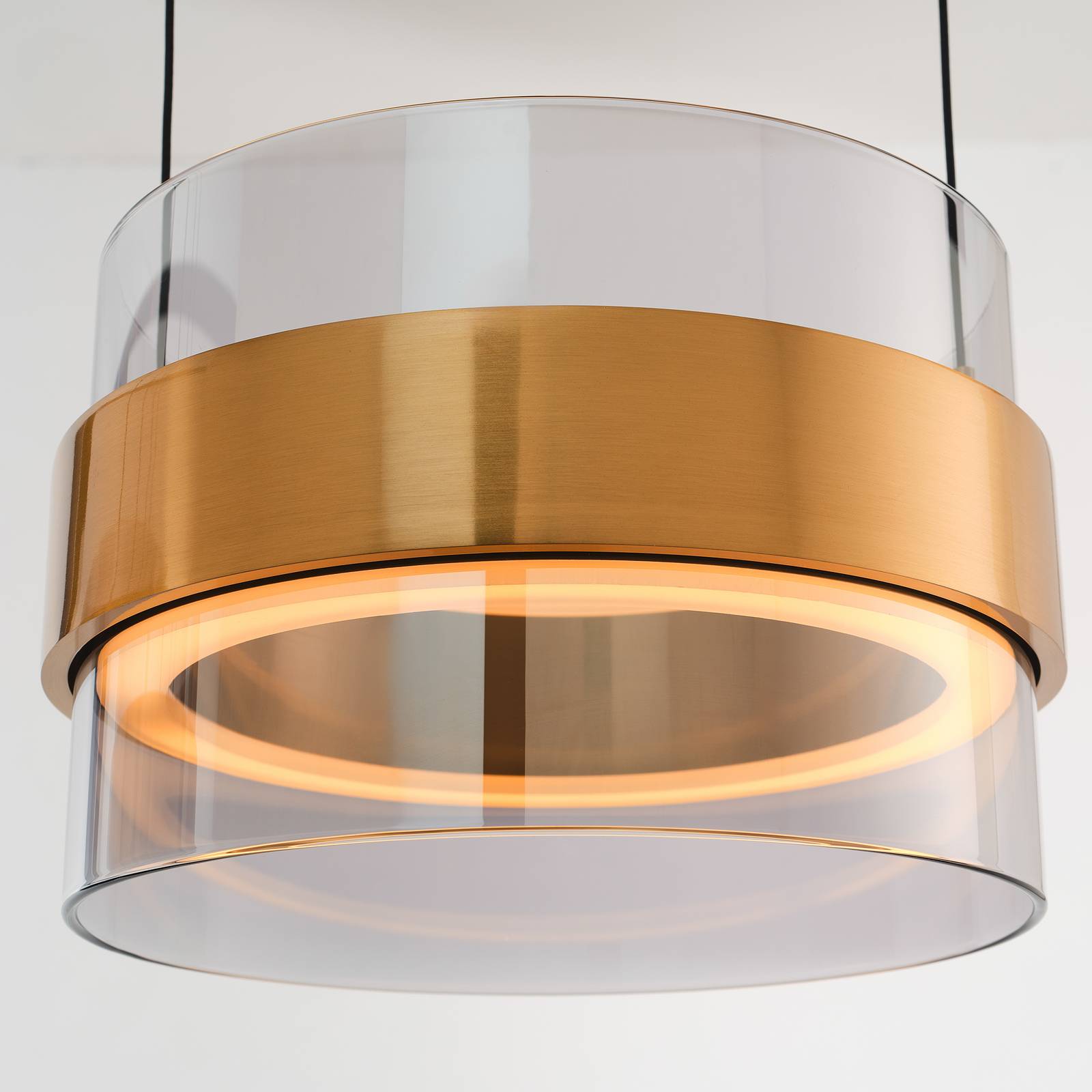 Brilliant Lampa wisząca Inside, możliwość ściemniania, aluminiowy / szary / cynkowy, salon / jadalnia, metal