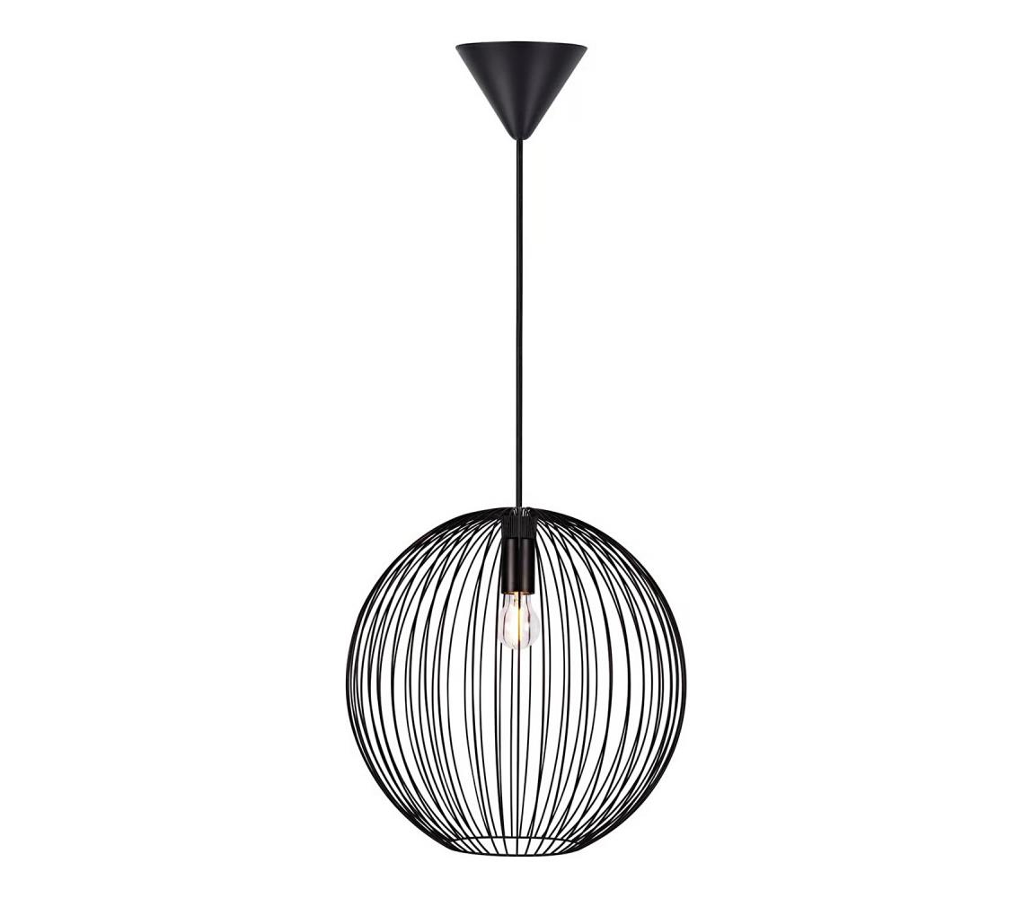 Nordlux - Lampa wisząca na przewodzie BERONI 1xE27/60W/230V czarna