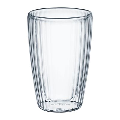 Zestaw 2 szklanek Curly termicznych 450 ml transparentny