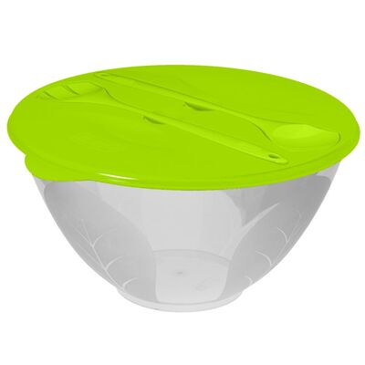 Komplet Cykoria miska 5 l z pokrywą i sztućcami + salaterka 1 l zielony