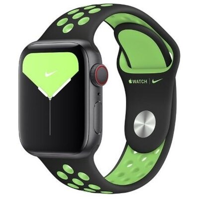 Pasek APPLE Nike Sport Brand do Apple Watch (38/40/41mm) Czarno-limonkowy