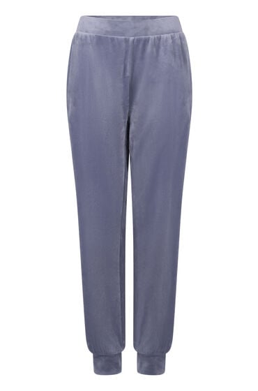 Hunkemöller Spodnie z welurowego dresu Niebieski