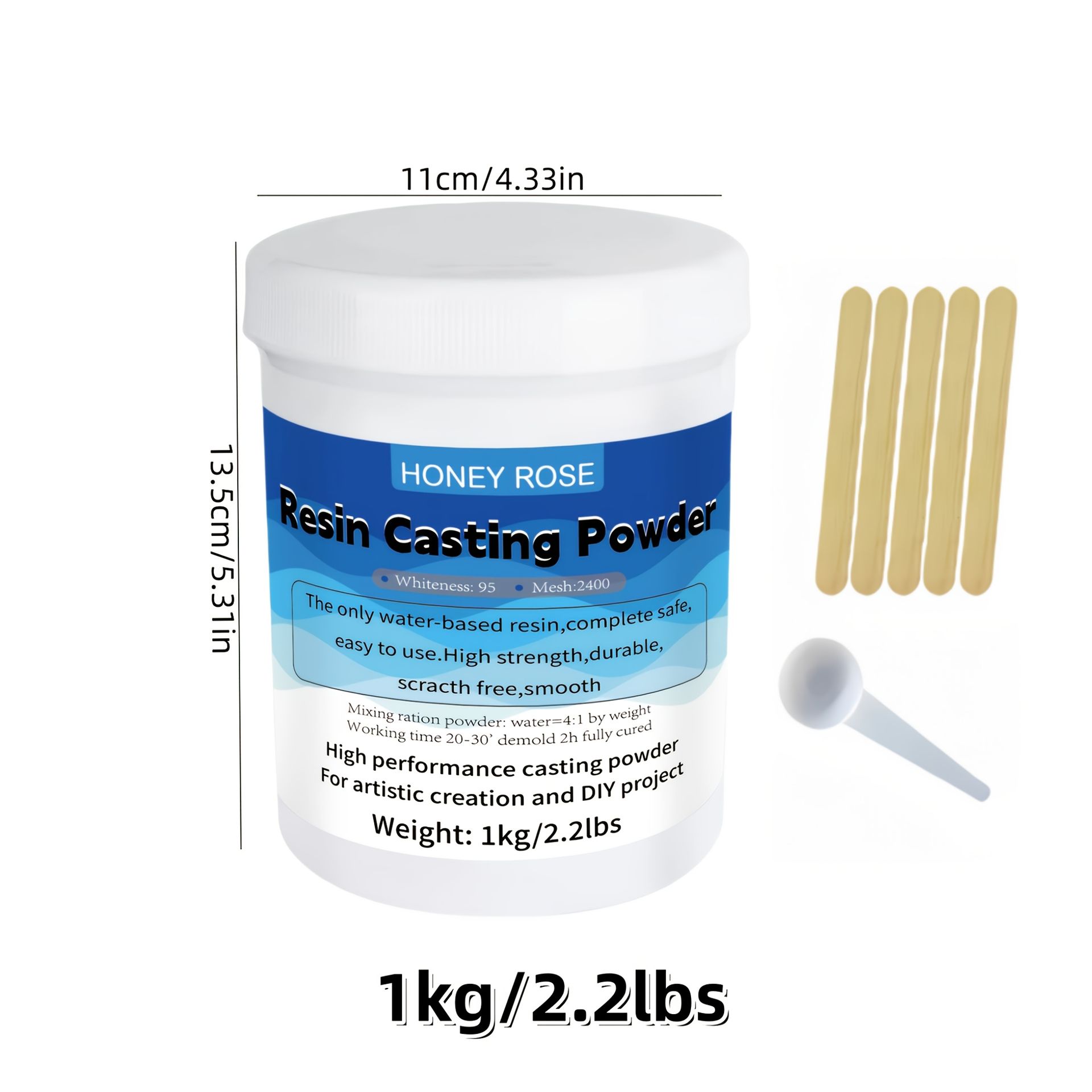 TEMU Wiadro z Proszku Gipsowego o Wadze 1 kg z Akcesoriami - Wysoka Wytrzymałość, Bez Pęcherzyków, Biały Gips Drobny do Odlewania, Formy Odsypują się