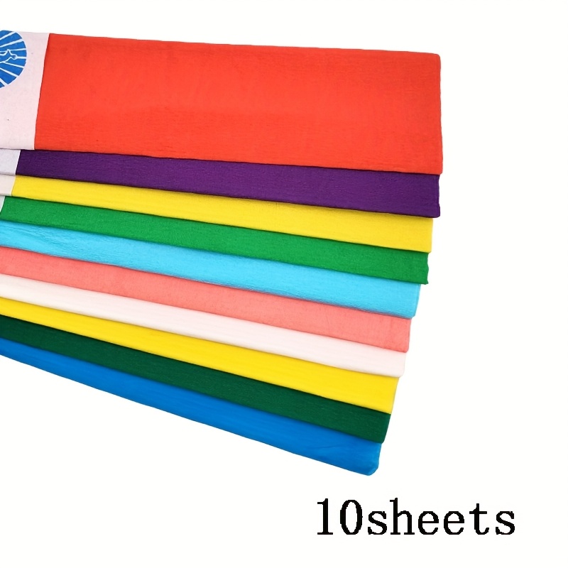 TEMU 10 Arkuszy Kolorowego Papieru do Składania, Odpowiednie do DIY Origamiego, Składania Kwiatów i Rękodzieła - Cienki do Szczypnięcia