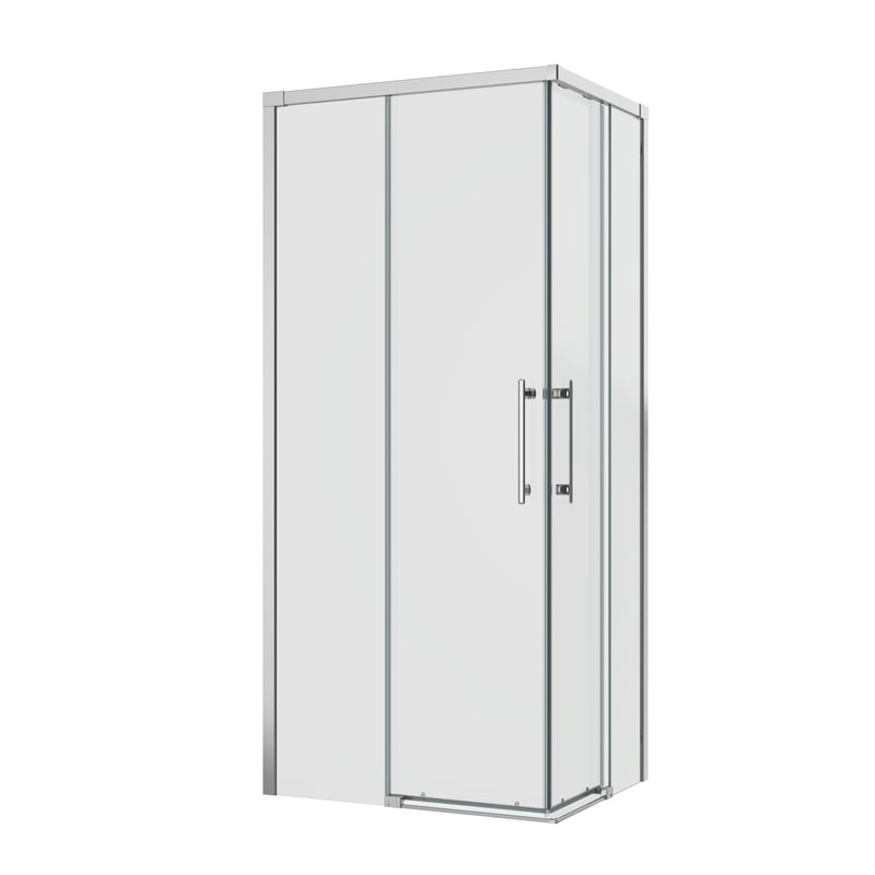 Kabina prysznicowa prostokątna Remix 100 x 80 x 195 cm chrom Sensea