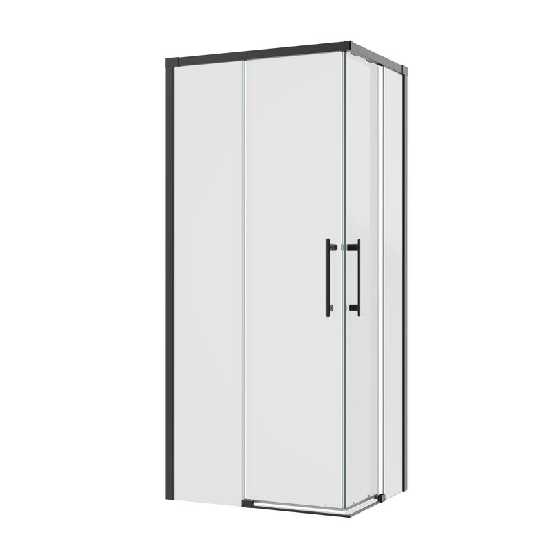 Kabina prysznicowa prostokątna Remix 90 x 70 x 195 cm czarna Sensea