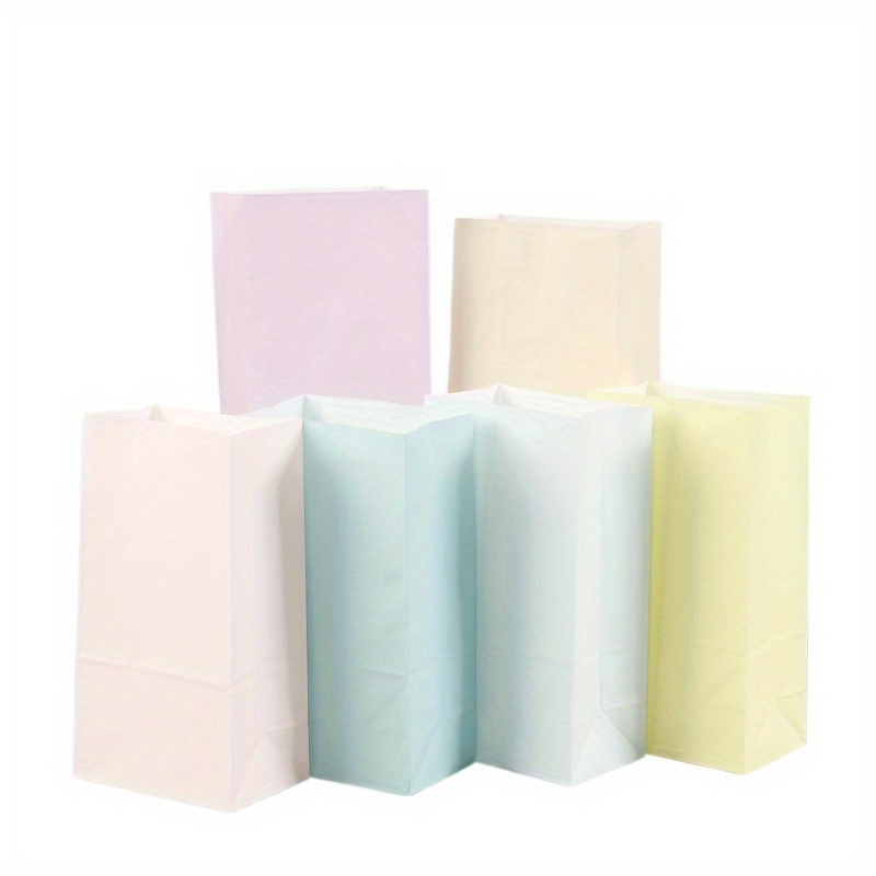 TEMU 36 sztuk Makaron Pastelowe Papierowe Torby Prezentowe - Różne Pastelowe Kolory (Różowy, Żółty, , Mięta Zielona, Niebieski) z Zamkiem