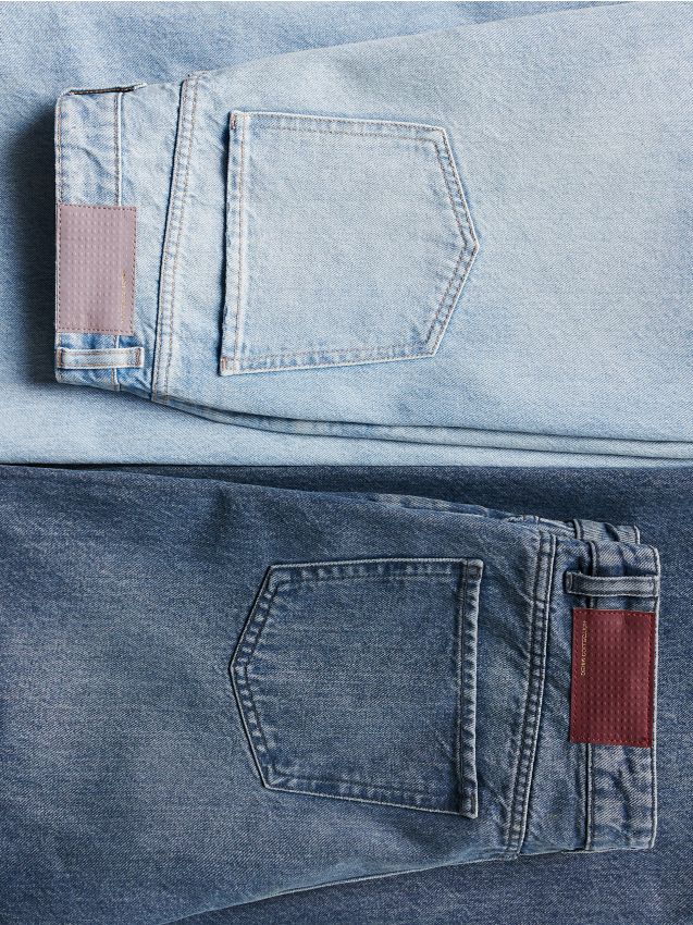 Reserved - Jeansy wide leg - niebieski