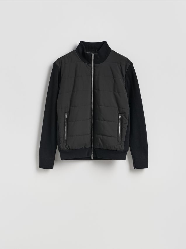 Reserved - Lekka pikowana kurtka - czarny