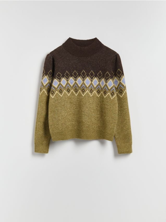 Reserved - Sweter w romby - wielobarwny