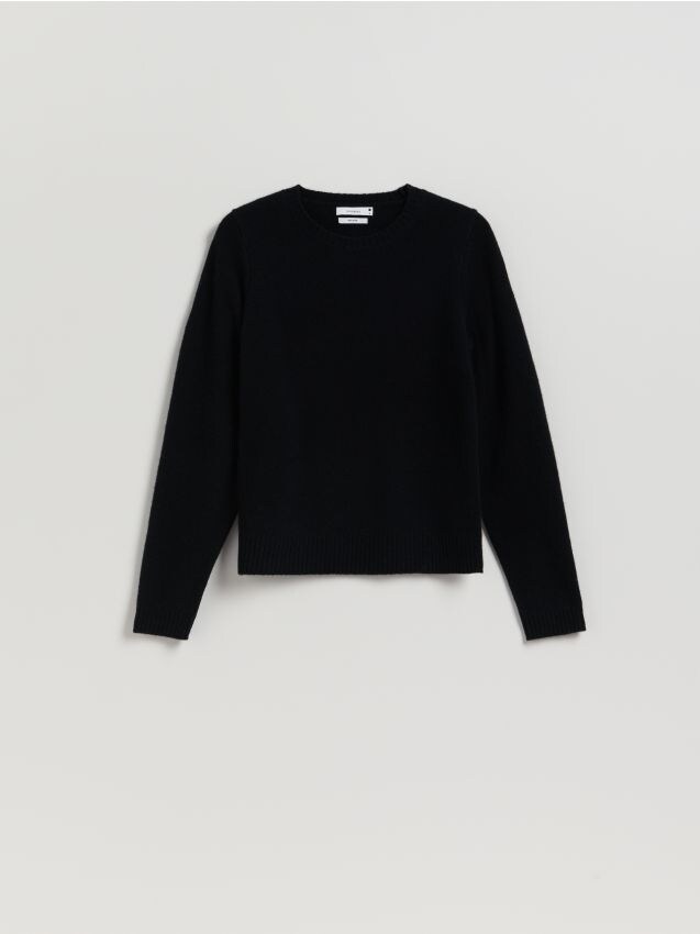 Reserved - Wełniany sweter - czarny